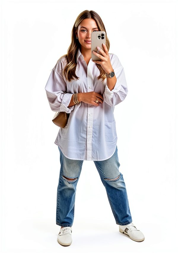 Peauty Maternity Ripped Jeans Frayed Hem Straight Leg Over Belly-1