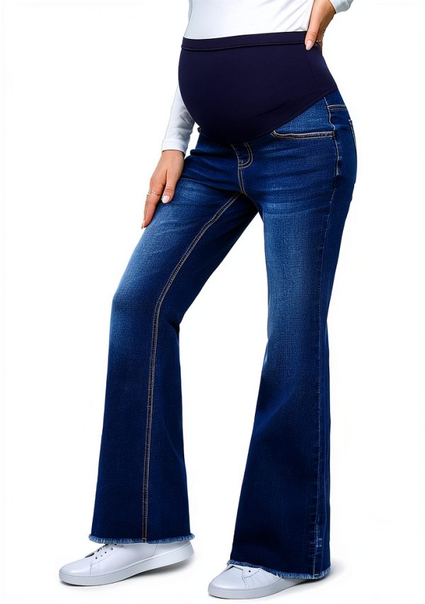 BLENCOT Maternity Jeans for Women Over Belly Pregnancy Pants Comfy-0
