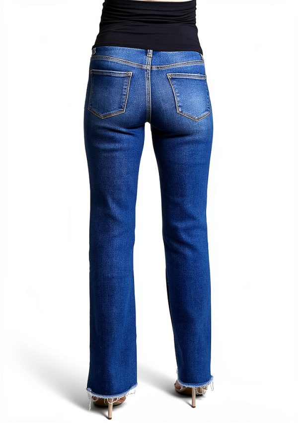 BLENCOT Maternity Jeans for Women Over Belly Pregnancy Pants Comfy-5